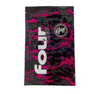 Custom Child Resistant Zipper Pouch Weed Packaging Bag With Window For Marijuana