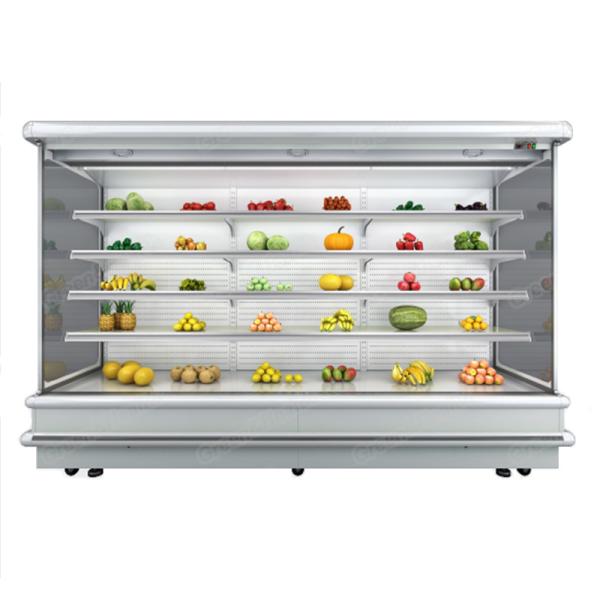 China Fan Cooling Refrigerated  Fruit Vegetable Multideck Open Chiller factory