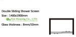 Shower room Double Sliding Aluminium bypass Shower Doors,Tempered Glass Sliding
