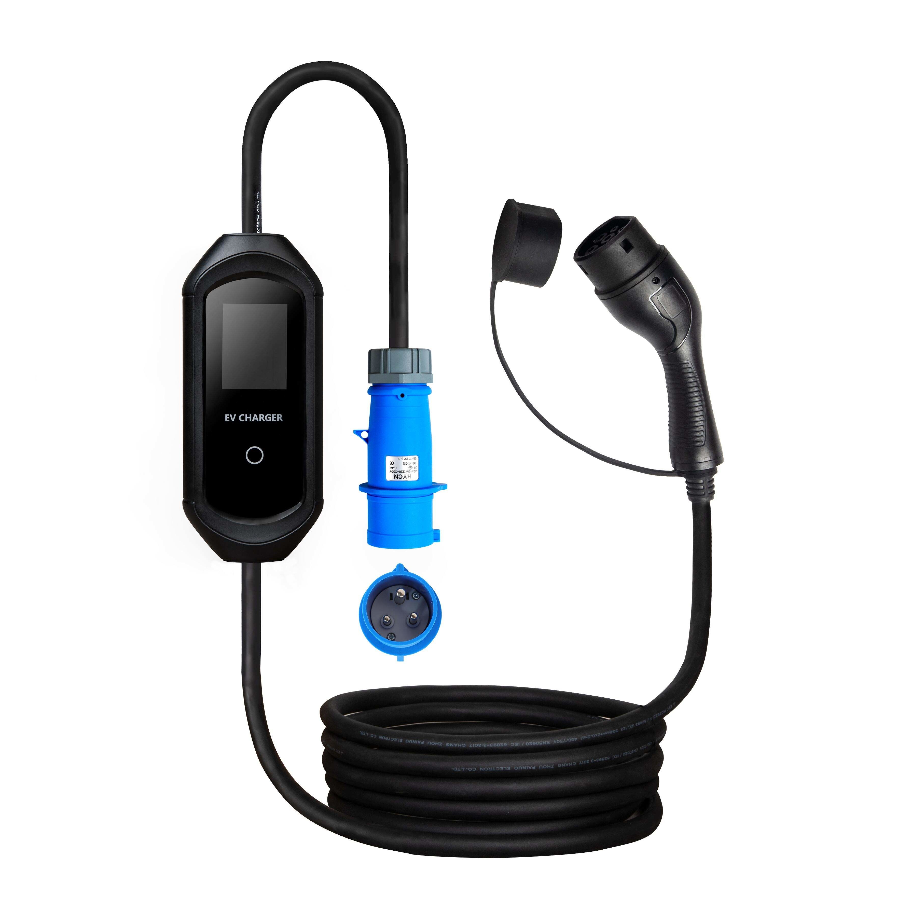 230VAC Smart Portable Evse Level 2 Wear Resistance New Energy Ev Charger IP67