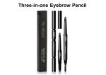 3 In One Waterproof Eyebrow Pencil Powder Brush Lasting Color Natural