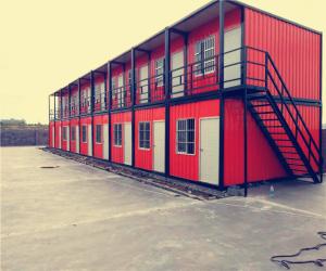 China Stable Safe Combined Container , Standard Assembly Residential Double Container House factory