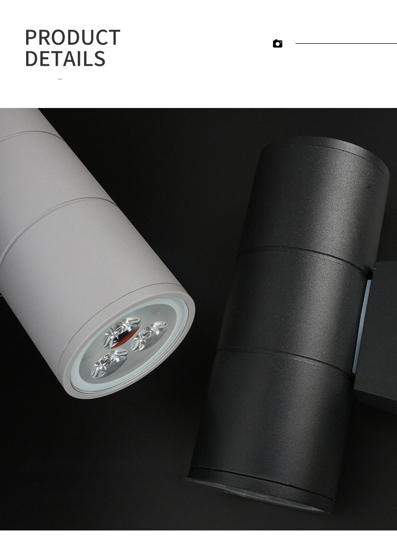 Double Head Shell E27 Outdoor Wall Lamp LED Waterproof Modern Simple 6w