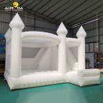 Commercial Adults Kids Inflatable White Wedding Bouncy Castle Modern Bounce