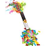 12pcs 25cm Mixed Colorful Slip Paper Handheld Confetti Cannon