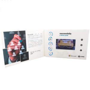 LCD Video Brochure Card With Memory Capacity 128MB-32GB , Customized Color LCD