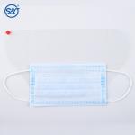 SJ personal protective equipment protection medical mask face shield 3 ply