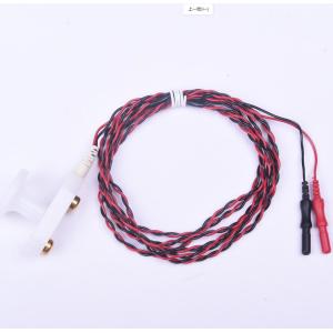 White Twist HandHeld Fixed Stimulating Electrode With Standard 1 Pin DIN