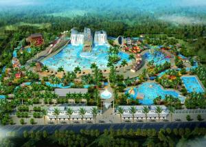 China Customized Amusement Water Park Fiberglass Water Slide Aqua Park Design factory