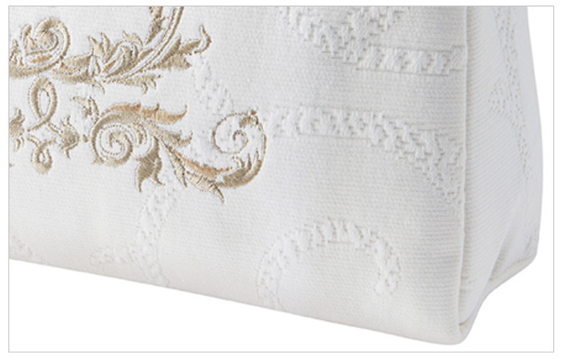 Eco Friendly Women'S Embroidery Canvas Makeup Bag