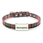 Laser ID Tag Pet Collar Anti Loss Bell Neck Rope Lettering Wind Cloth Art Belt