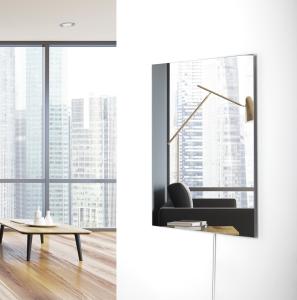 China Electric Heating Tempered Infrared Room Bathroom Heater Wall Glass Panel for Decoration factory
