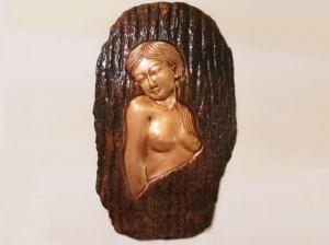 China Professional Metal Relief Sculpture Nude Woman For Home Wall Decoration factory