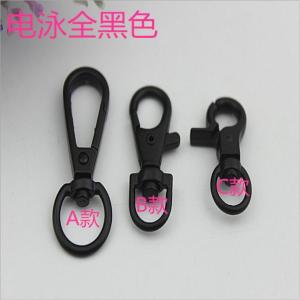 China Design 3 style workmanship electrophoresis black zinc alloy metal snap hooks for bags factory