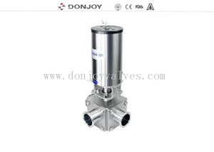 China PTFE Seal Welded L Port SS316L DN10 Sanitary Ball Valve factory