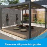Aluminum Alloy Electric Tilting Louver Pavilion Outdoor Patio Gazebo Villa
