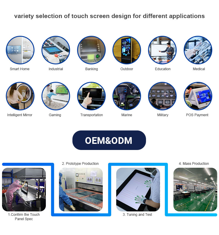 10.1-21.5 Inch G G PCAP Touch Panel Capacitive Touch Panel For Industrial