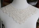 Delicate Chemical Lace Collar Applique With Cotton Embroidered Floral For Neck