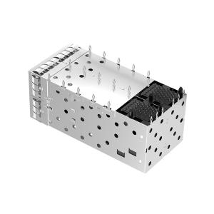 LP22BC01301 SFP+ 2x2 Cage Connector With Outer LightPipe