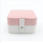 12cm 8cm Portable Jewelry Box Organizer Double Zipper Double Layer Jewelry Box