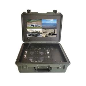 China 4 Channel COFDM HD Video Transmitter with 17-inch Monitor and AES Encryption for Secure Multi-location Surveillance factory