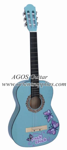 34inch Basswood guitar with decal Classical guitar Wooden guitar Toy guitar