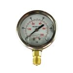 2.5" 0-6 Bar Glycerin Filled Pressure Gauge Lower Back Connection One Piece