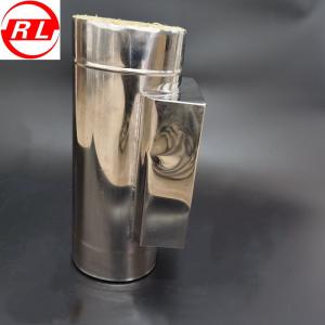 China Black Powder Coating 0.016&quot; 22G Spigot Stove Pipe Cleanout Tee factory