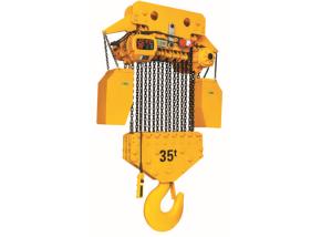 China Foot Mounted Stainless Steel Chain Hoist 35 Ton G80 Load Chain Single Speed factory