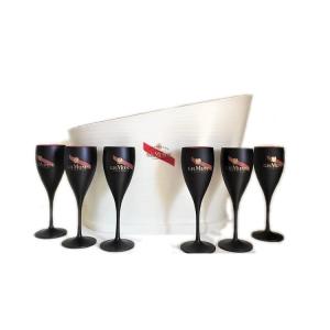 China Eco Friendly Dual Color Plastic Wine Champagne Glasses For Wine Outdoor Event factory