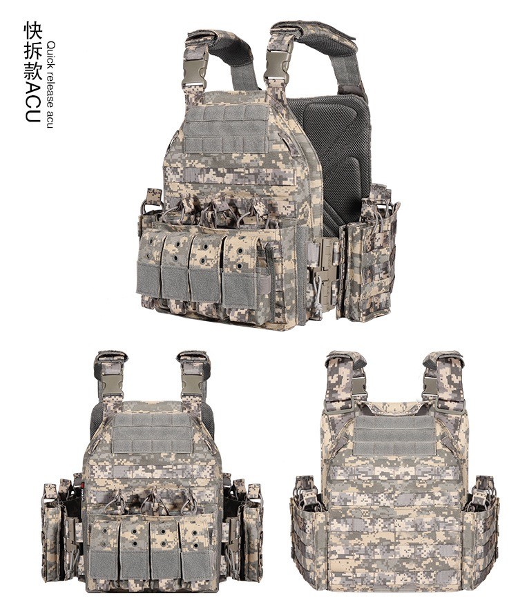 Tactical Training Vest Bag Plate Carrier Quick Release Hunting Molle Tactical Weight Vest Women Men Training