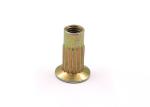 Zinc Plated Flat Head Blind Nut with Straight Knurls Used Construction Fields