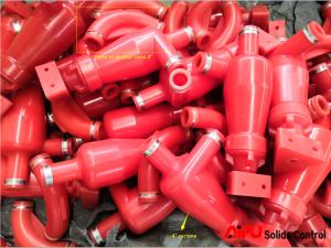China Cleaner Spares Drilling Mud Equipment Polyurethane Hydrocyclone 4 Inch factory