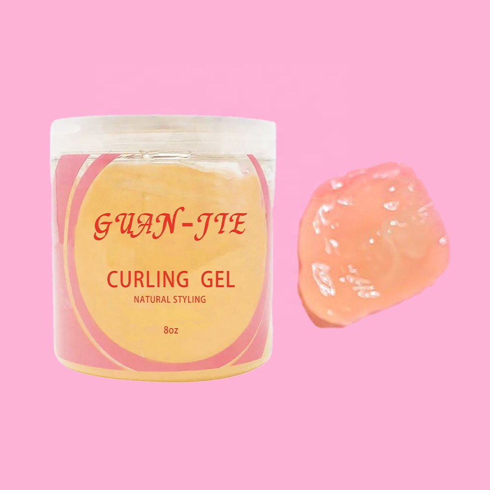 Transparent Customizable Gel for Wavy Curly and Coily Hair Styling Frizz Prevention