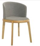 European style elegant Y back aluminium or solid wood chair with black cover