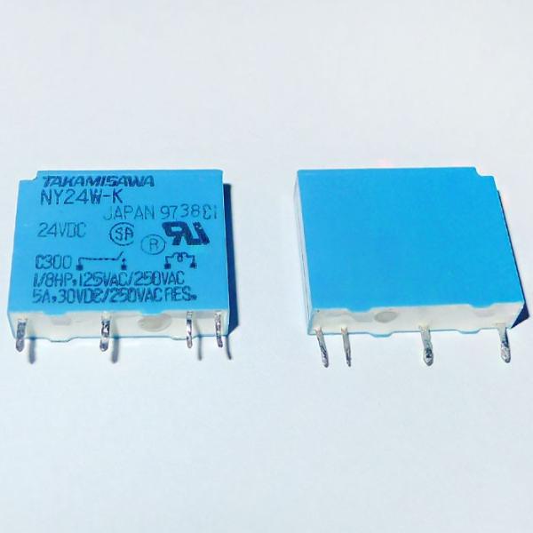 NY24W-K 24VDC 5A 4 pins 30VDC/250VAC miniature power relay