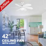 Ventilador de Techo 42" Moderno Motor AC/DC de Cobre Puro 6 Aspas MDF y Control