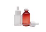 Clear Red Glass Essential Oil Bottle 30ml 50ml 100ml Frosted Clear Cosmetic