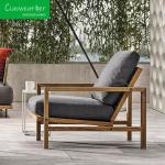 Hotel Outdoor Furniture Luxury Teak Sofa with Modern Design Style Set Solid Wood