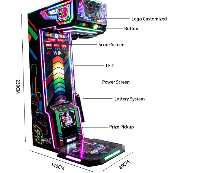 Coin Operated Boxing Machine Amusement Street Boxing Machine