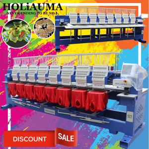 China HOLiAUMA embroidery machine china best and cheapest 8 head cap t-shirt flat 3d logo industrial embroidery machine factory