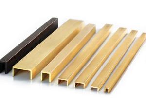 China 2.7m Brass Tile Edge Trim Tile Decoration Concor Finishing Strips Bronze Retro factory