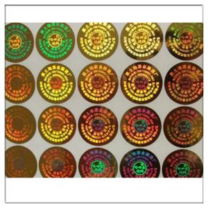 China Custom print Anti-fake authentic adhesive secure genuine hologram sticker label,Printed Silver Hologram Security label factory