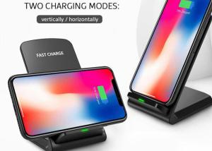 China FCC 6mm ABS QI Enable 10w Wireless Charger Stand factory