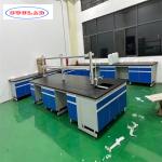 Blue Laboratory Furniture - Designed with 4 Wheels and Number of Wheels As