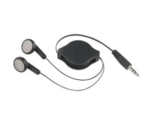 China Freeuni Promotional Portable 3.5MM Stereo push button Retractable ear buds earphone logo factory
