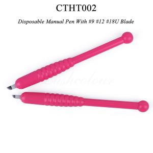 China Microblading Disposable Manual Tattoo Pen With #9 #12 #18U Blade factory