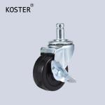 5kg Load KSLHD0403 Light Duty Furniture Rubber Black Swivel Caster