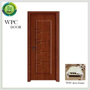 China Moistureproof WPC Wood Door 45mm Thickness Fire Retardant Bedroom Use factory
