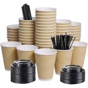 Low MOQ eco-friendly customized biodegradable coffee paper cup without plastic